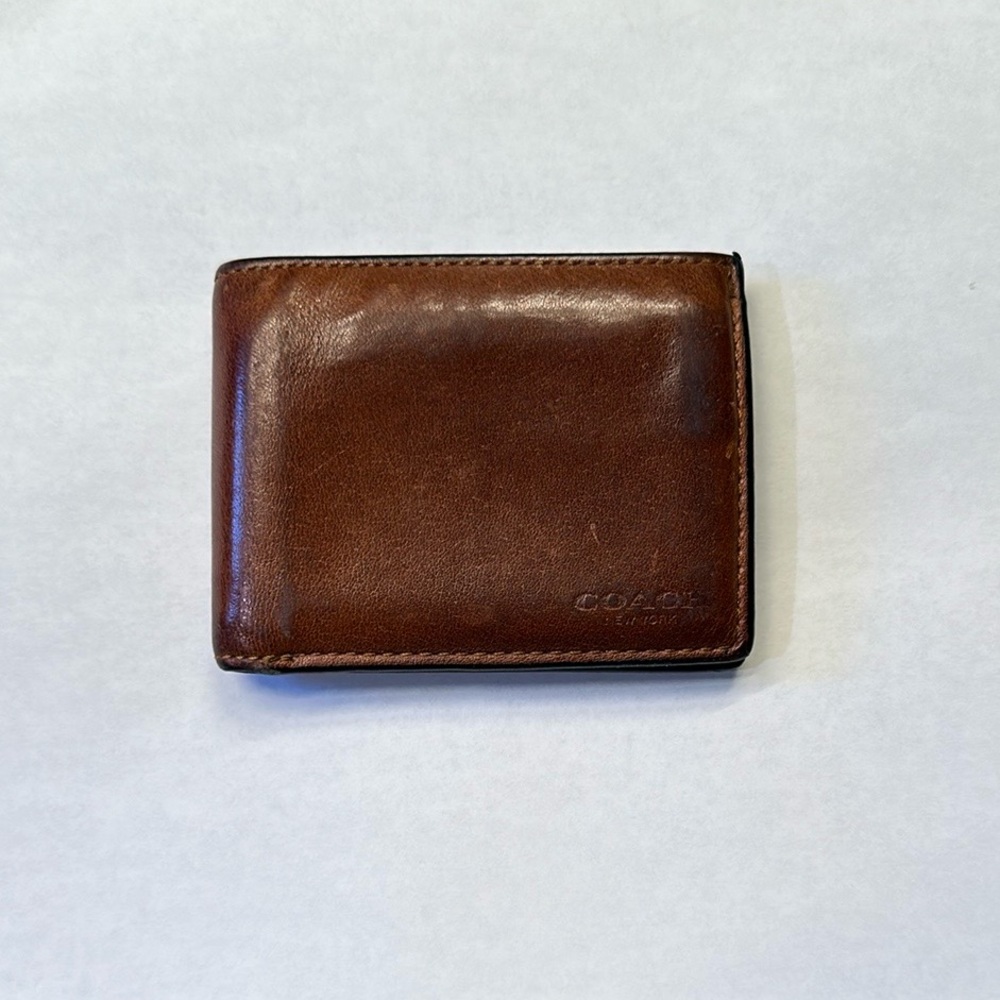 Men’s Coach Leather Bifold Wallet